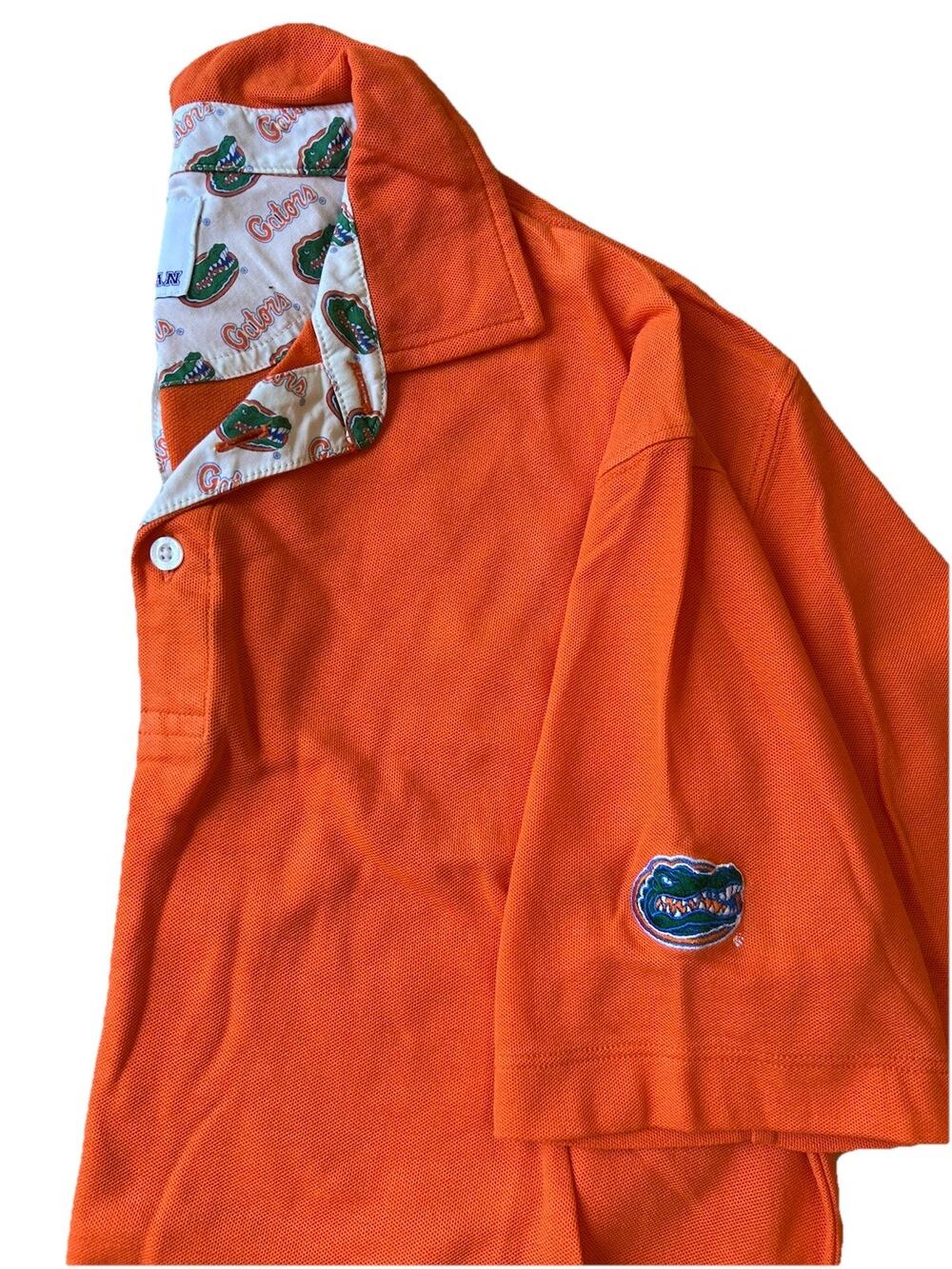 Florida Gators Orange Polo Shirt College Logo Y2K Golf Preppy Men’s M Excellent